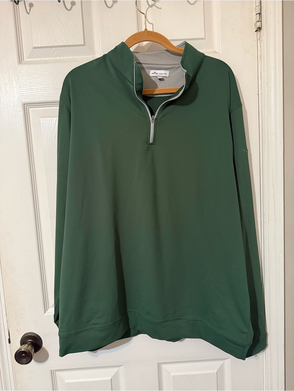 Peter Millar Deep Green Half-Zip Performance Pullover